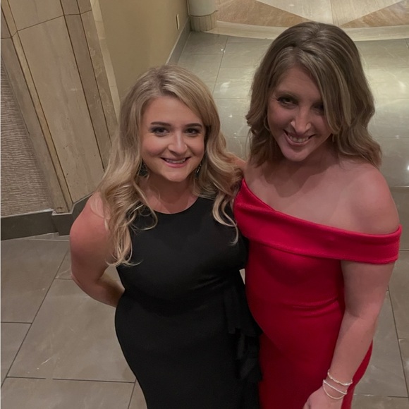 Petite Betsy & Adam Black Gown - Picture 9 of 10